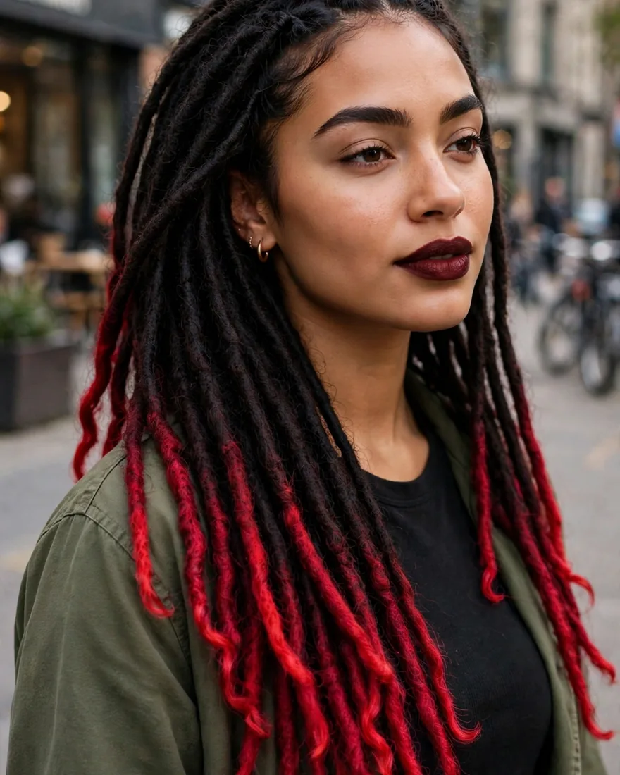 Dyed Tips Locs