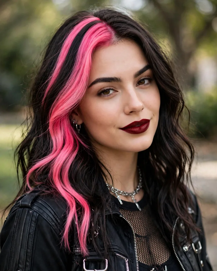 Flamingo Pink Skunk Highlights