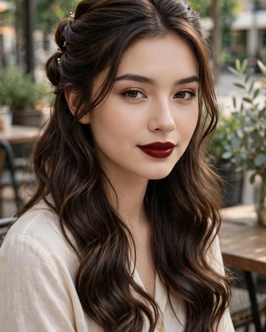 Classic Half-Up With Soft Waves