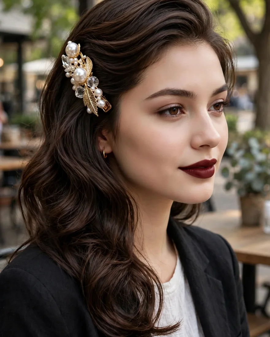 Side-Swept With Statement Clip