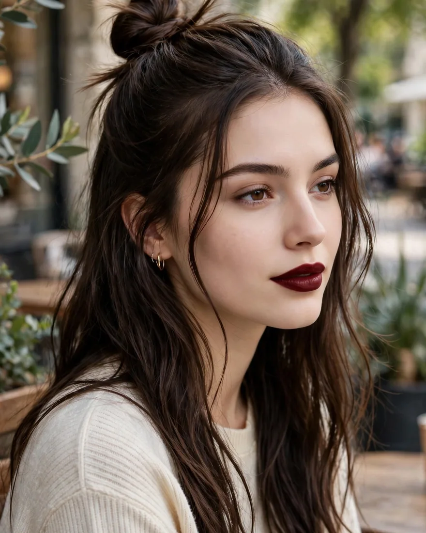 5. Half-Up Top Knot
