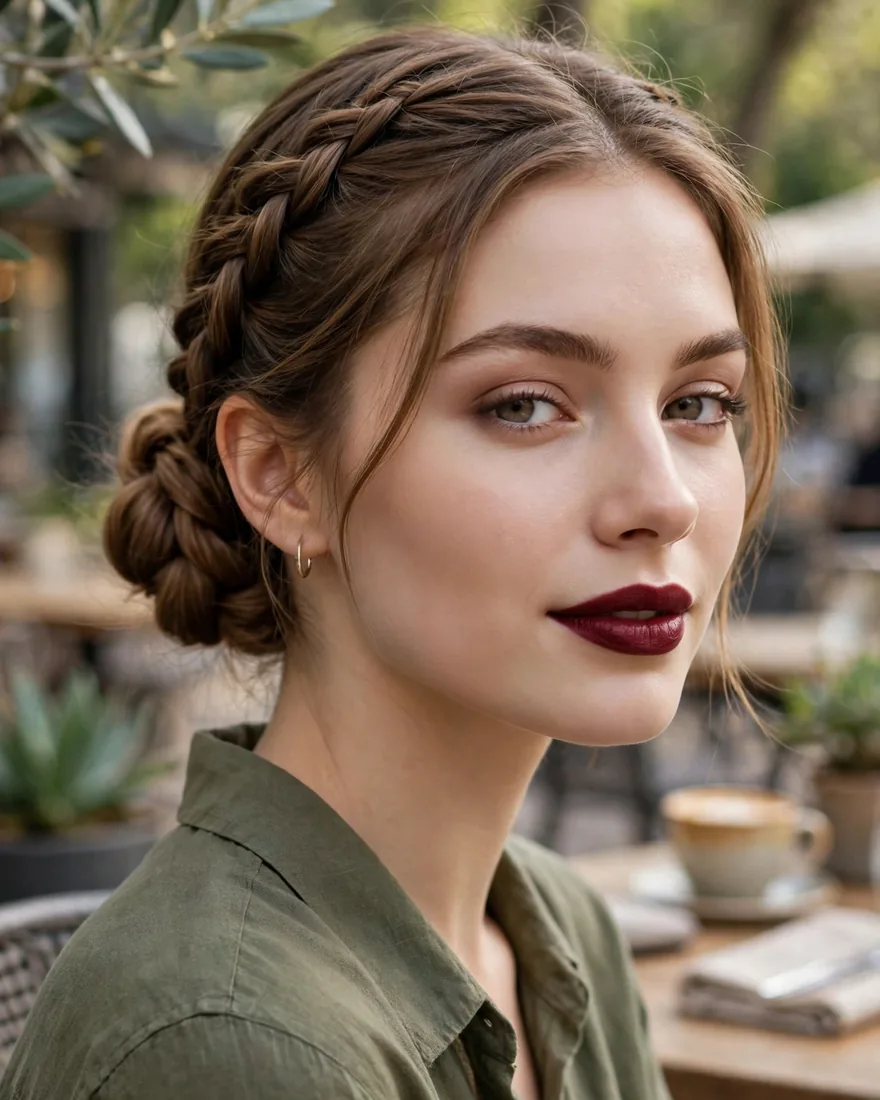 9. Low Braided Bun