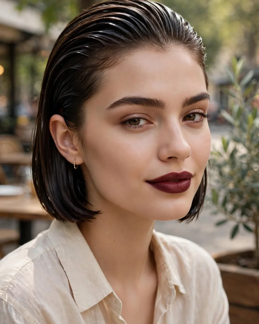 7. Slicked Back Bob