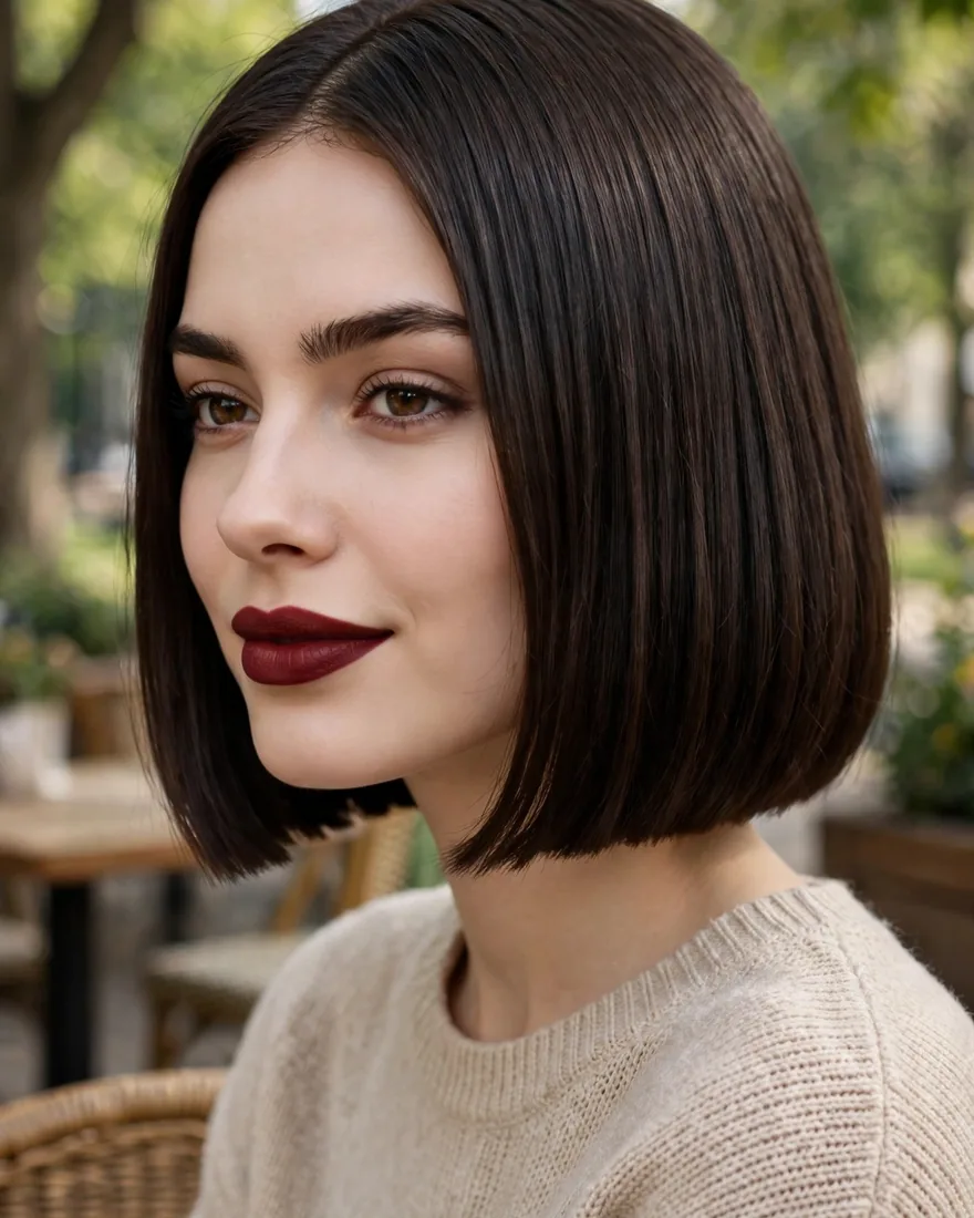 6. Blunt Chin-Length Bob