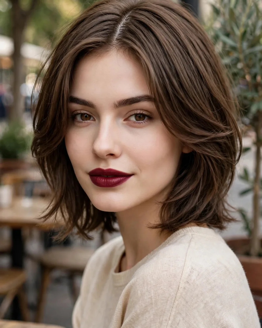 9. Layered Lob With Middle Part