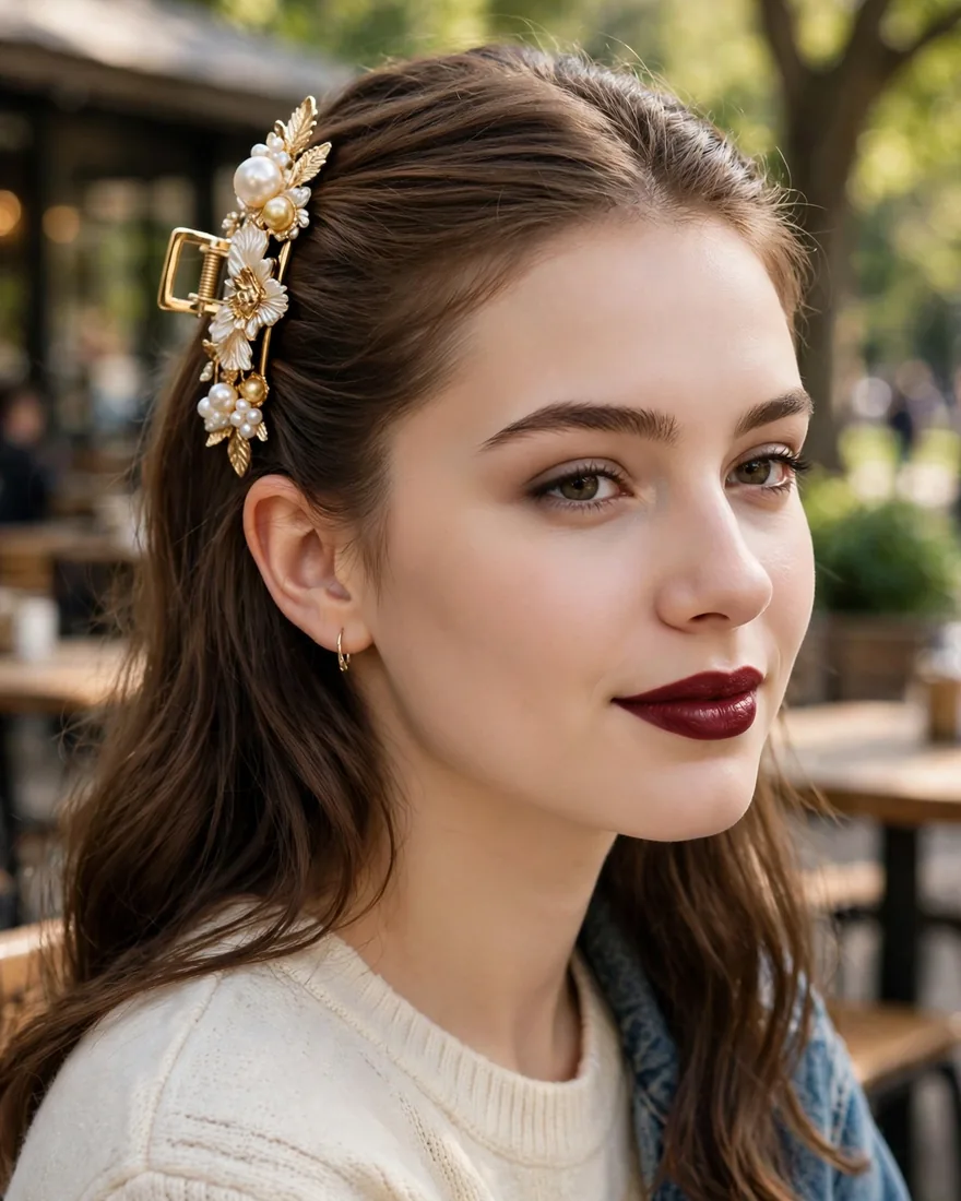 13. Clip-Back With a Statement Barrette