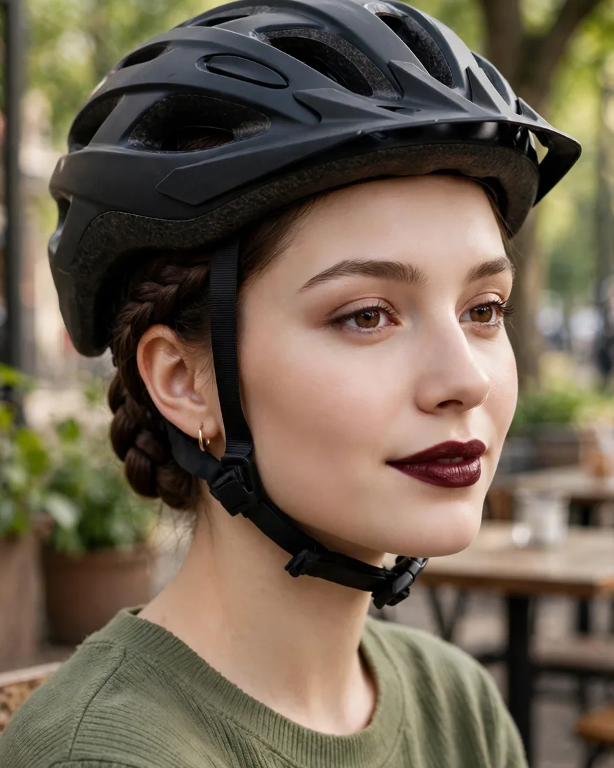 7. Helmet-Friendly Dutch Braid