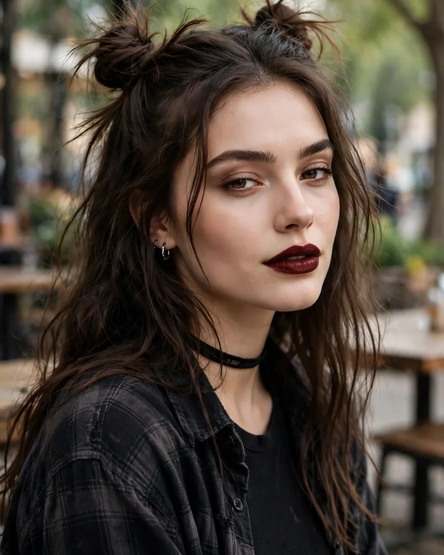 9. Half-Up Space Buns