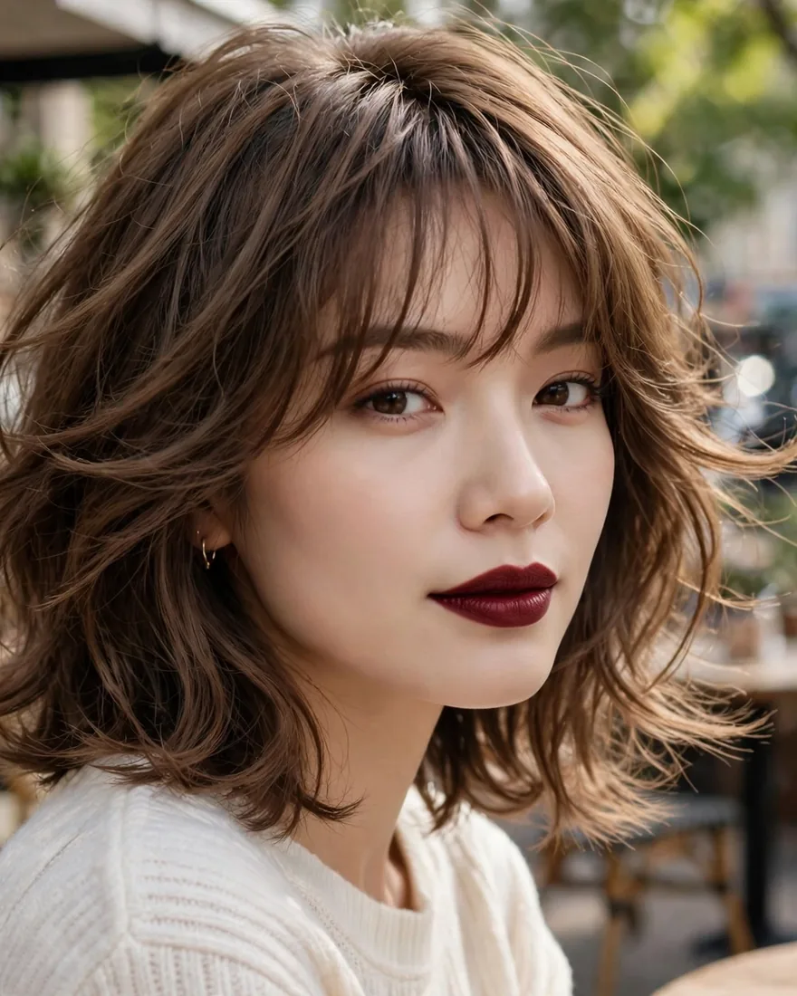 3. Kitty Cut with Wispy Fringe