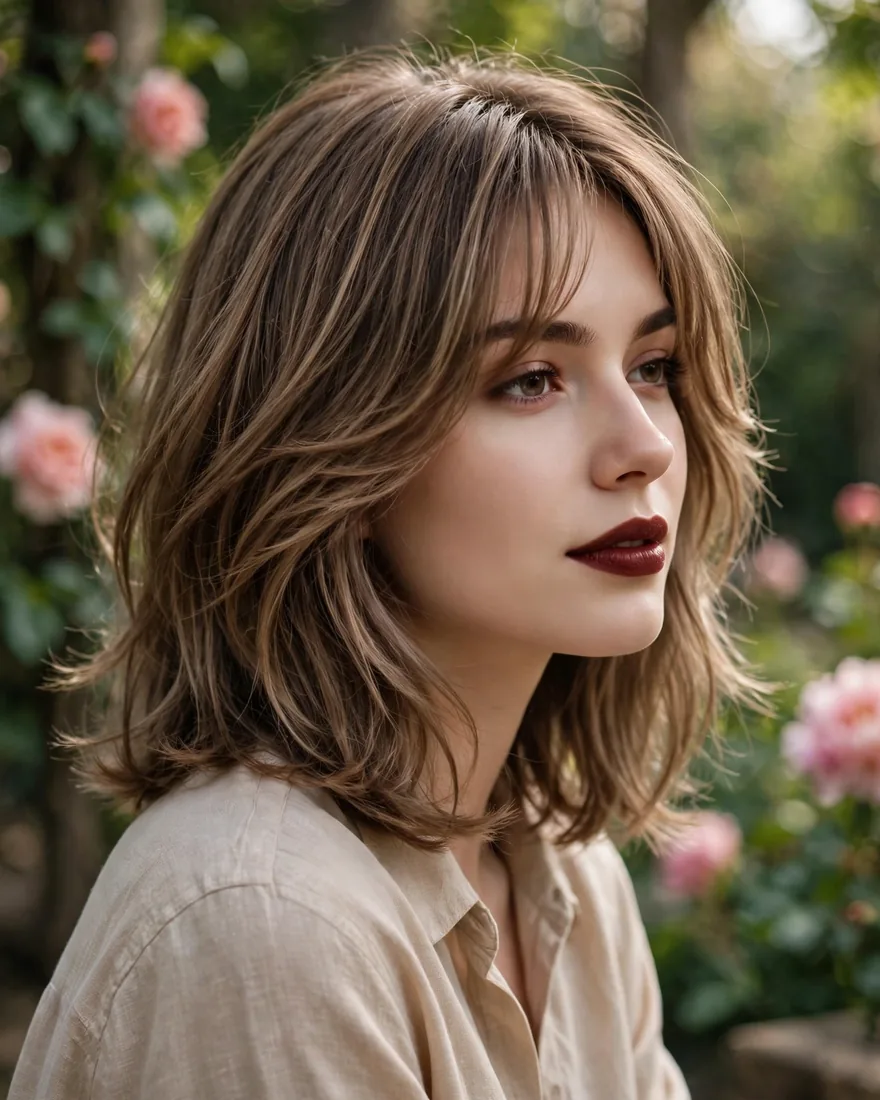 Layered Cut Curtain Bangs