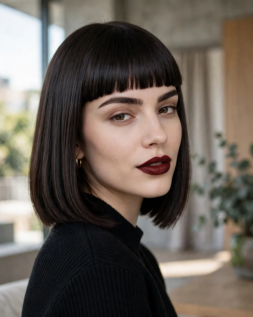 Lob Blunt Bangs