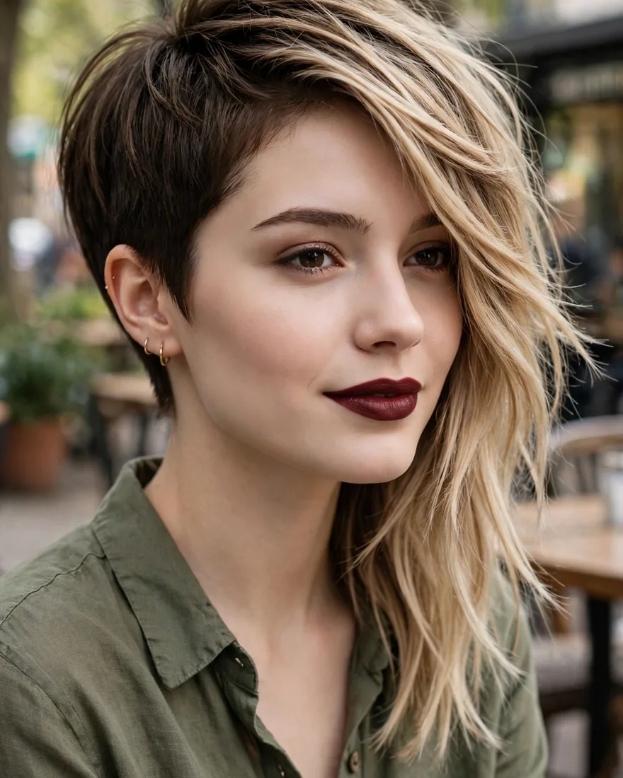 Asymmetrical Long Pixie Bob