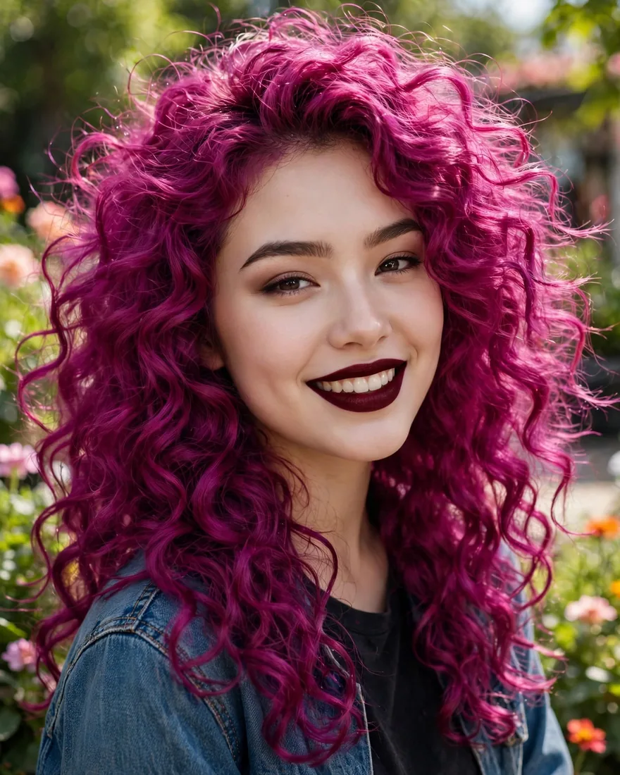 Magenta Curly