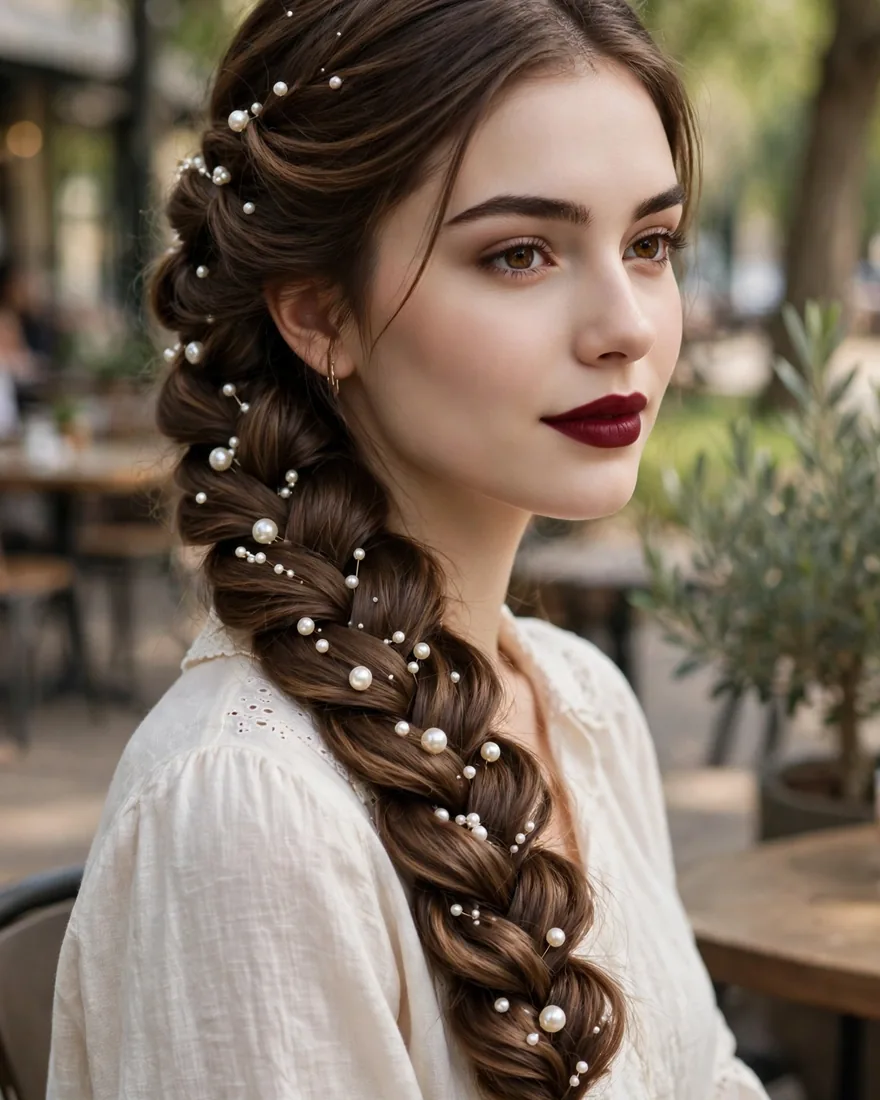 12. Mermaid Braid With Pearls