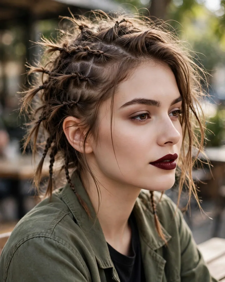 Messy Baby Braids Side Part
