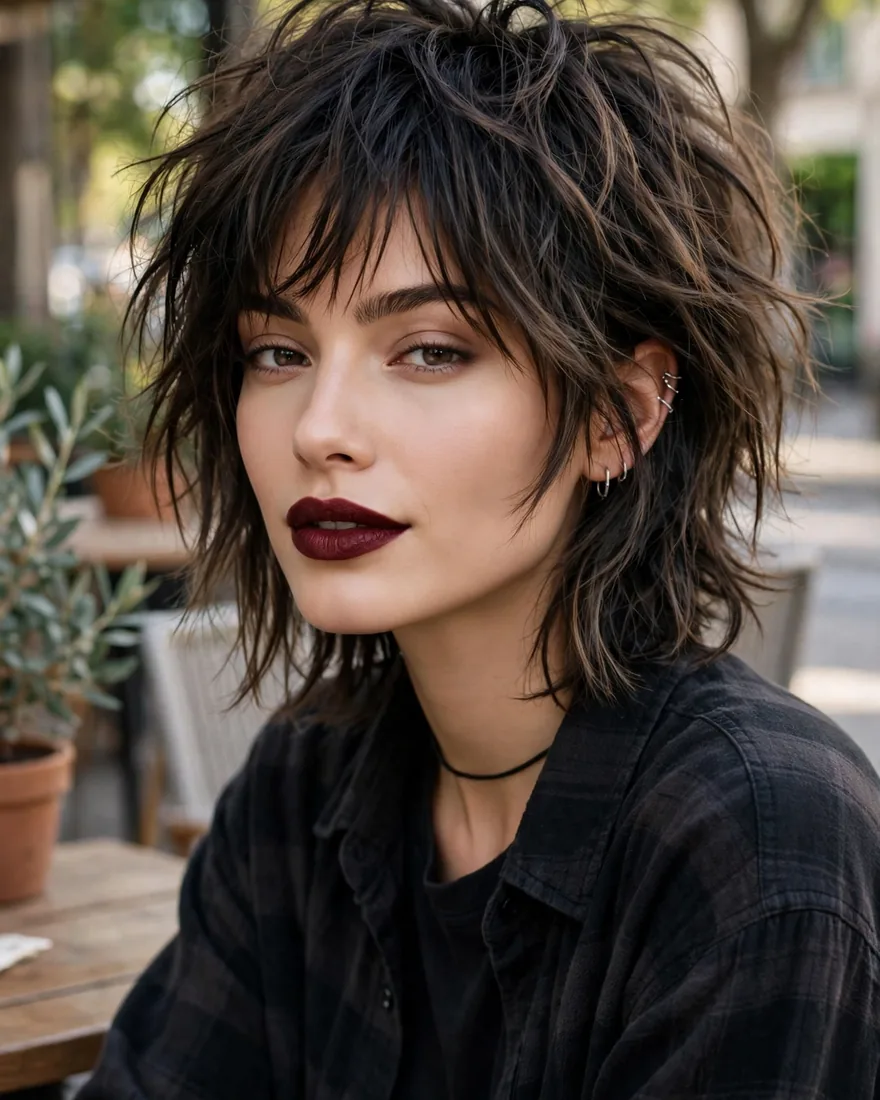 1. Messy Shag Cut