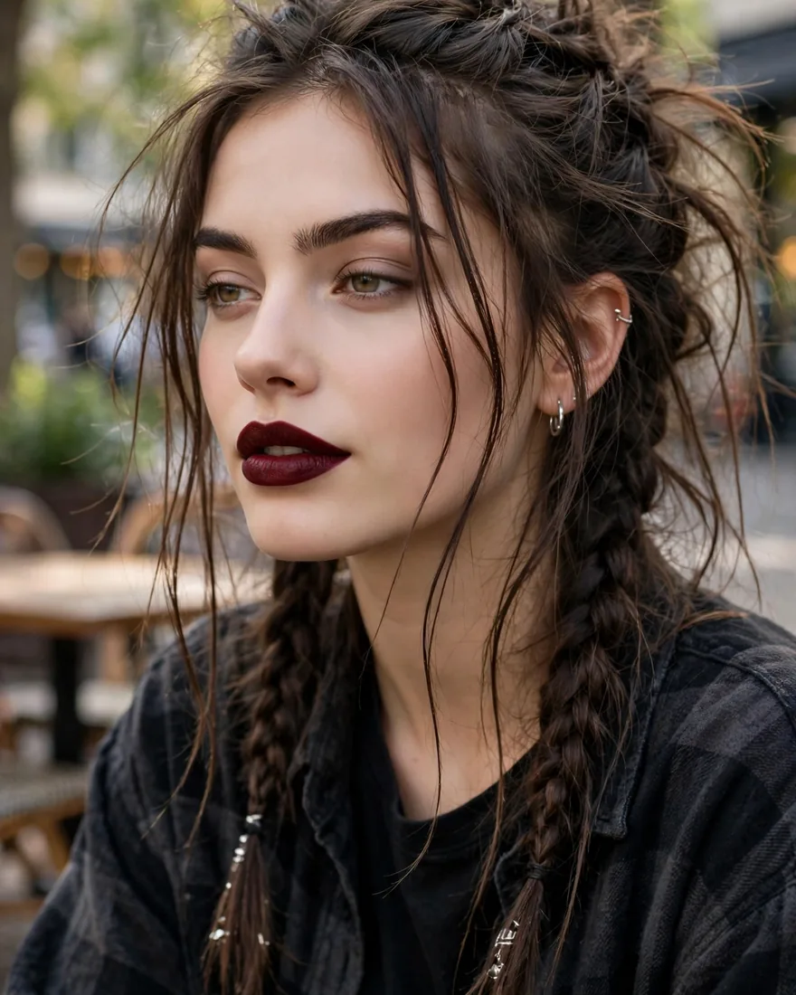 5. Messy Undone Braids