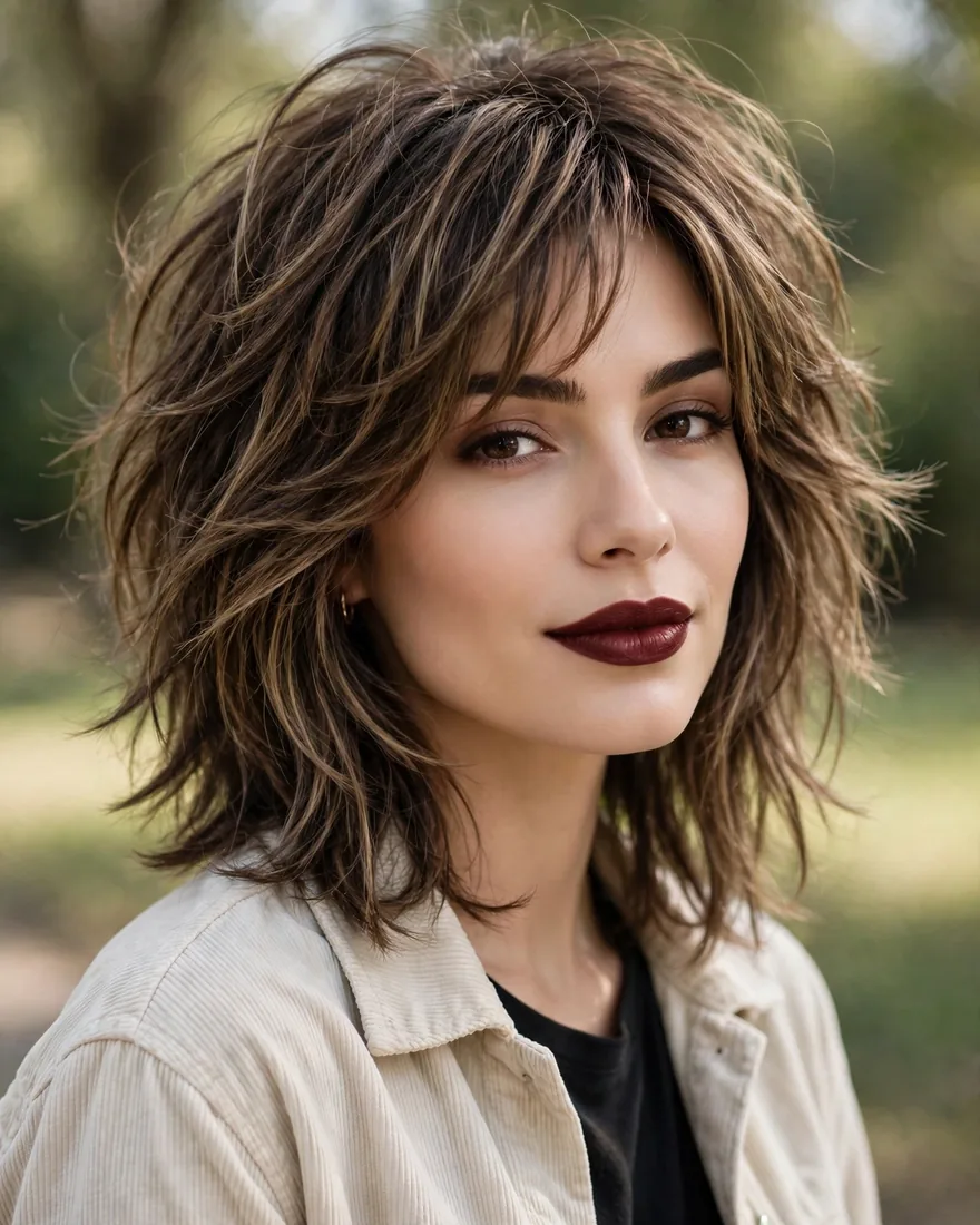 Modern Medium Shag With Blended Layers