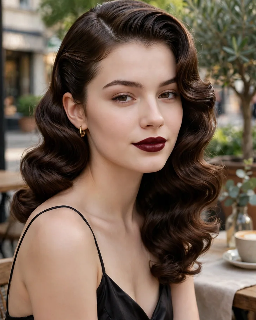 8. Old Hollywood Waves for Prom Night