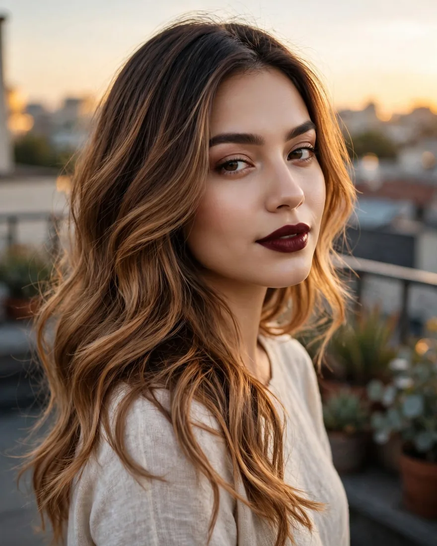 Ombre on Caramel Light Brown