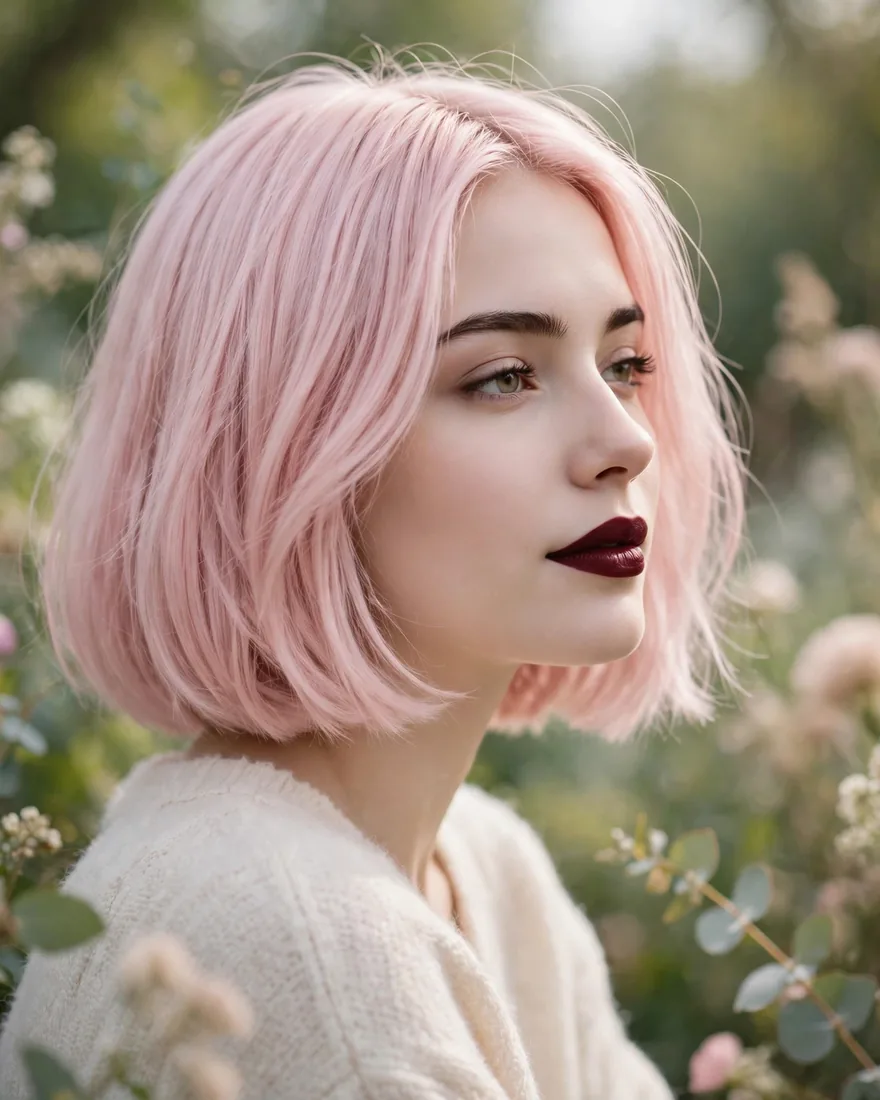 Soft Pastel Pink Bob