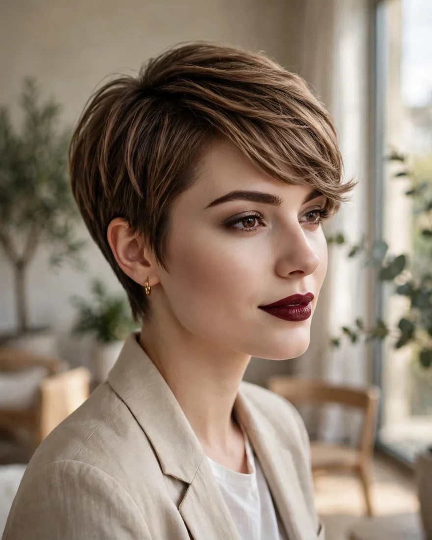 Pixie Side Swept Bangs