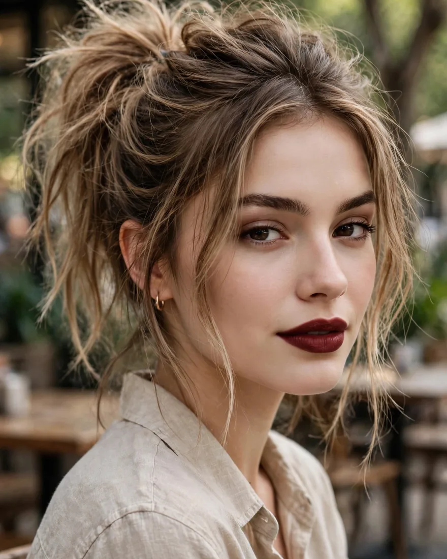 Messy Textured Ponytail