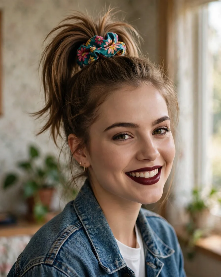 Ponytail Scrunchie 90s Fine Hair