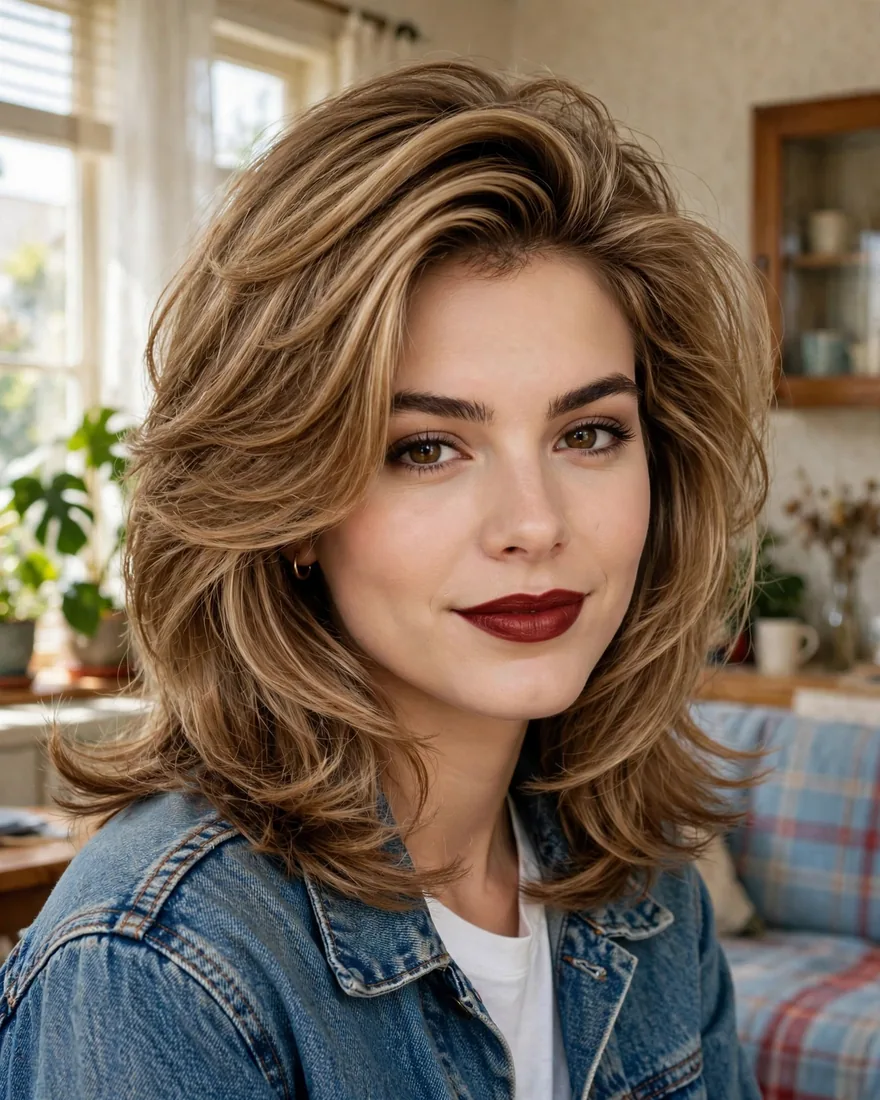 Rachel Layers 90s Hairstyle for Fine Hair