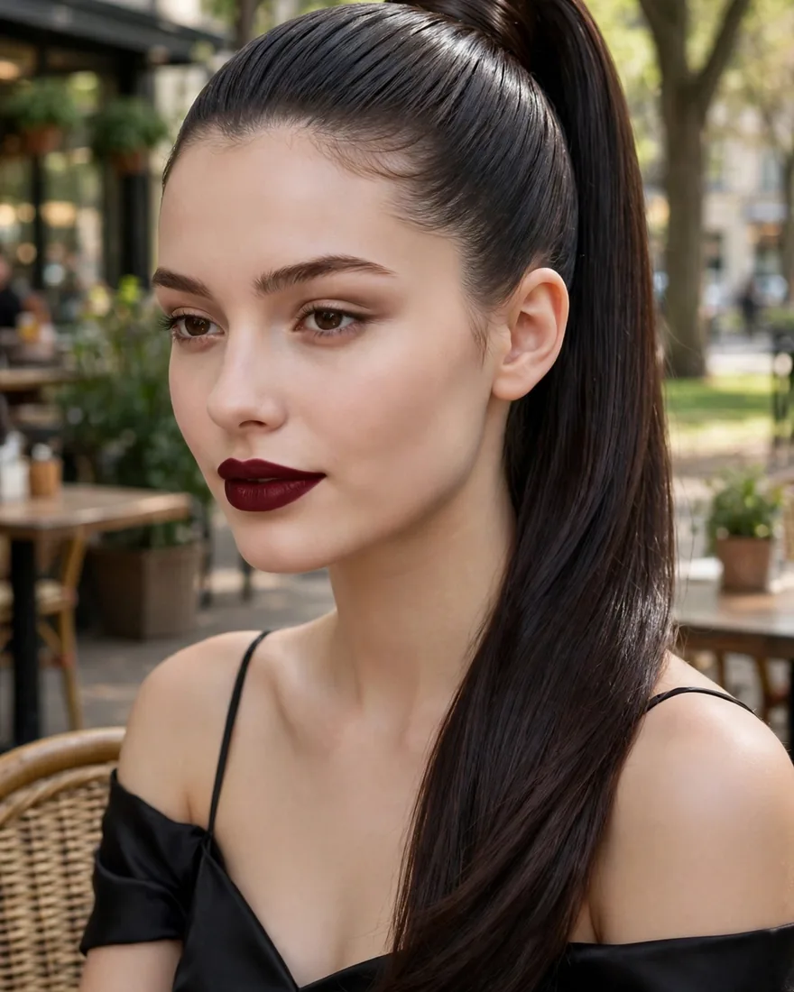 1. Red-Carpet Sleek High Ponytail
