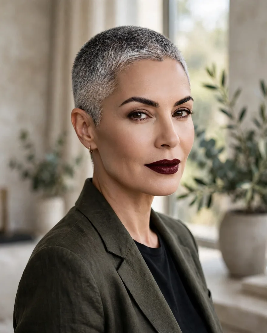 Salt and Pepper Buzz Cut