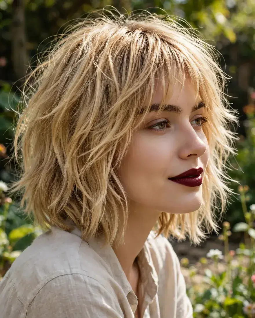 Shaggy Bob with Wispy Bangs