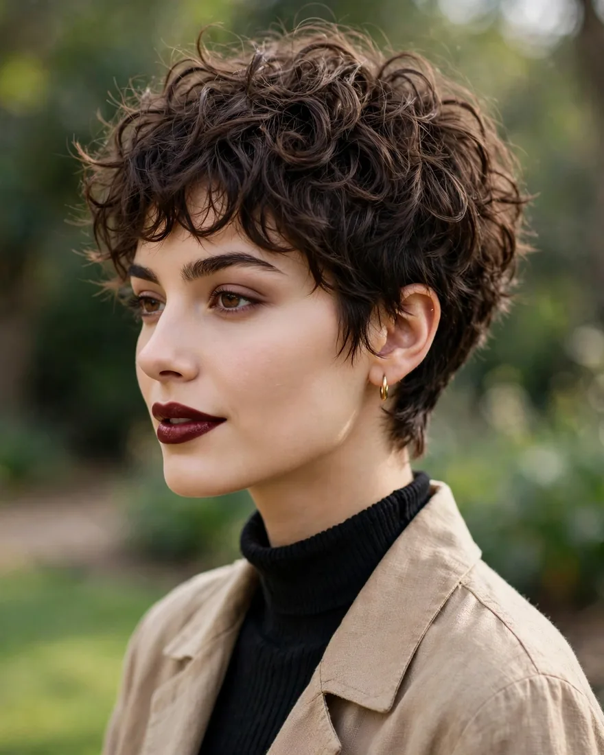 Shaggy Curly Pixie