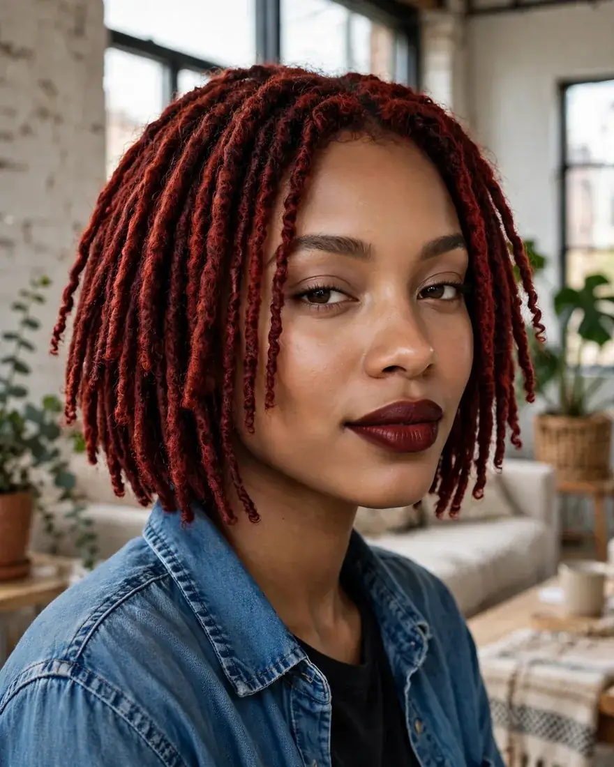Short Dyed Locs