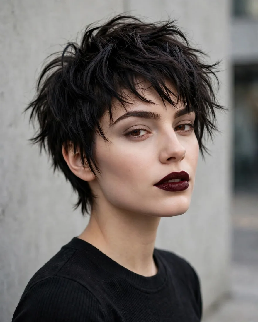 Short edgy wolf cut