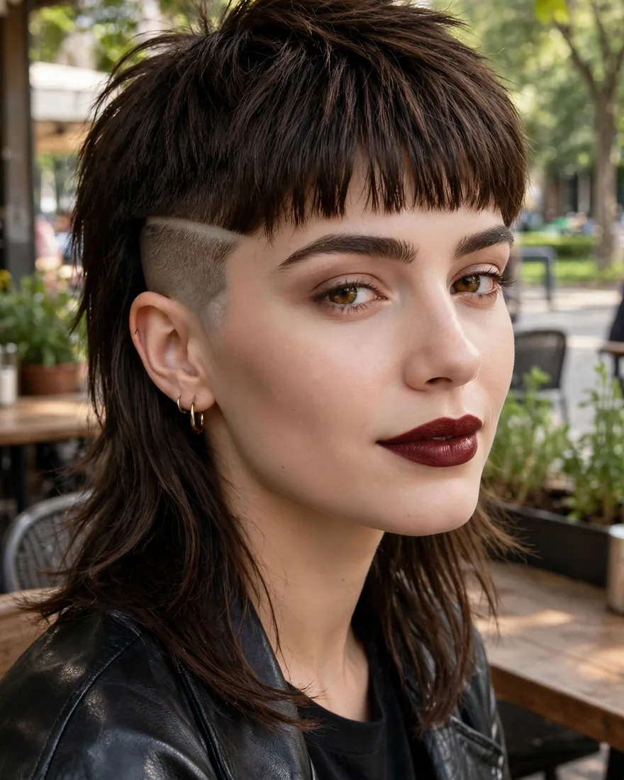 7. 90s-Inspired Mullet With Bangs