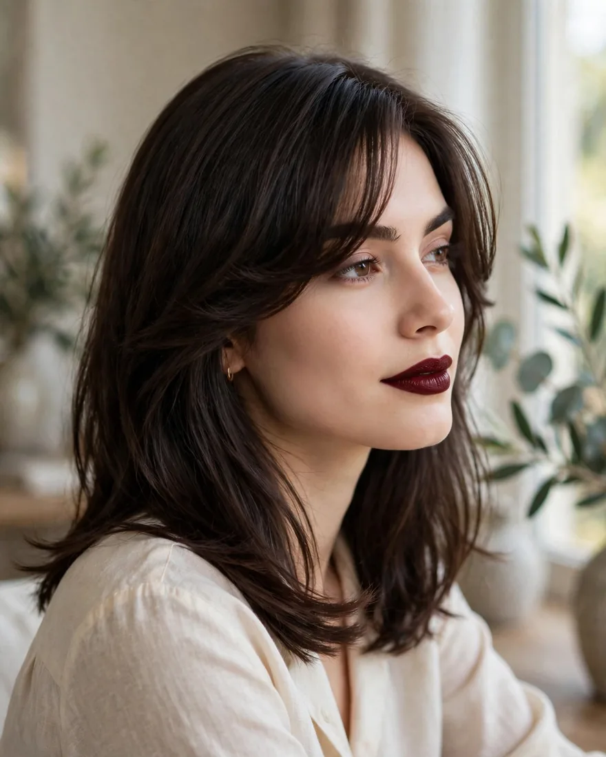 Side Swept Bangs Cut