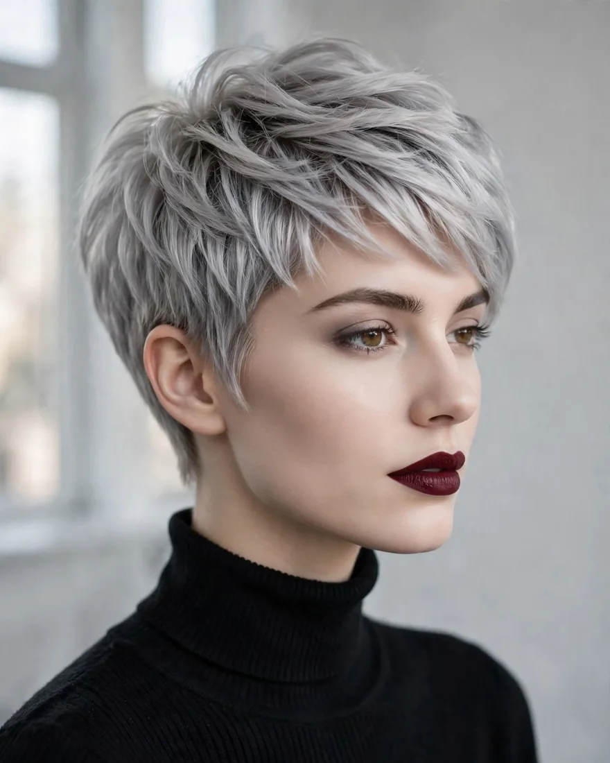 Silver Ash Stacked Pixie