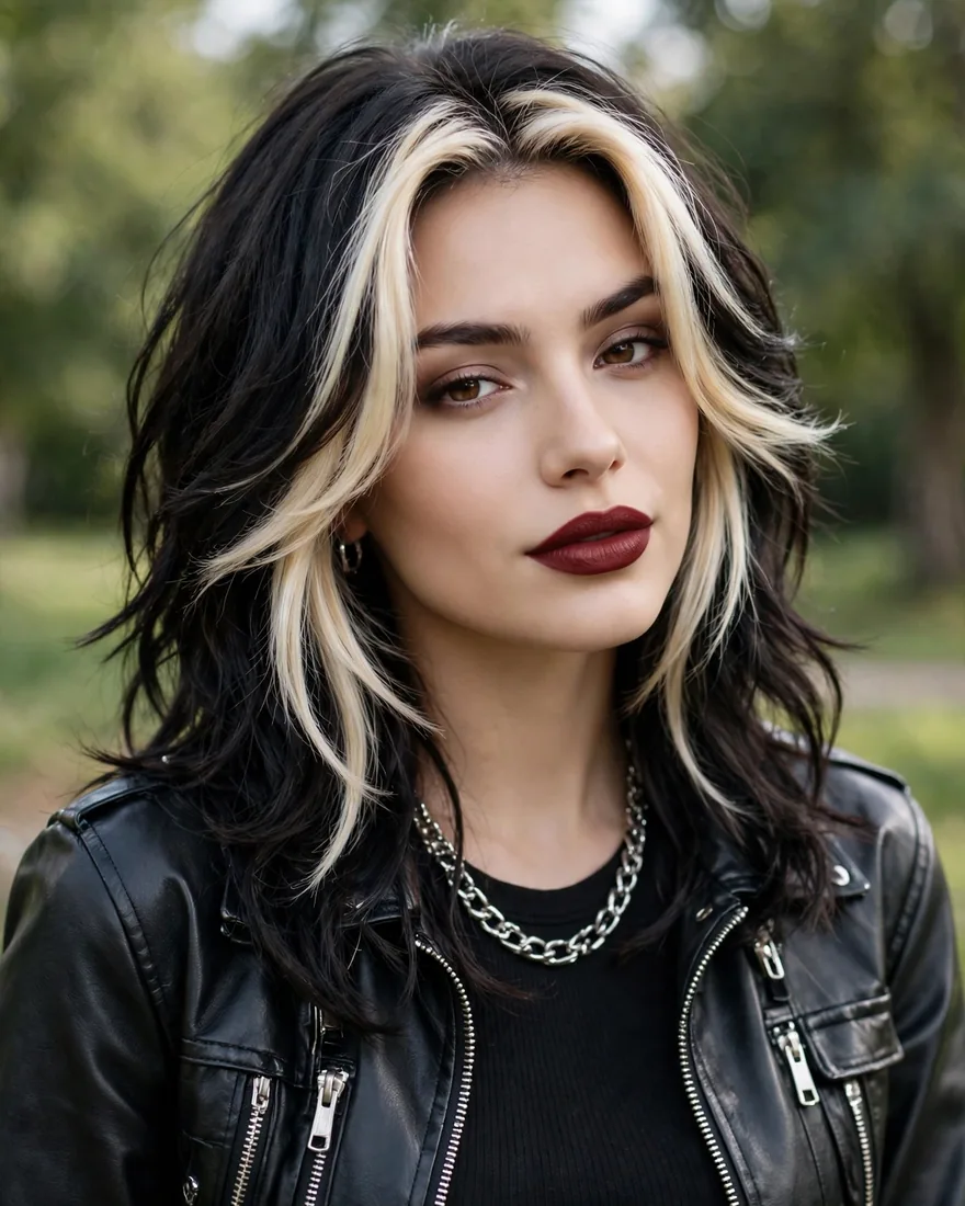 Skunk Streaks With Face-Framing Layers