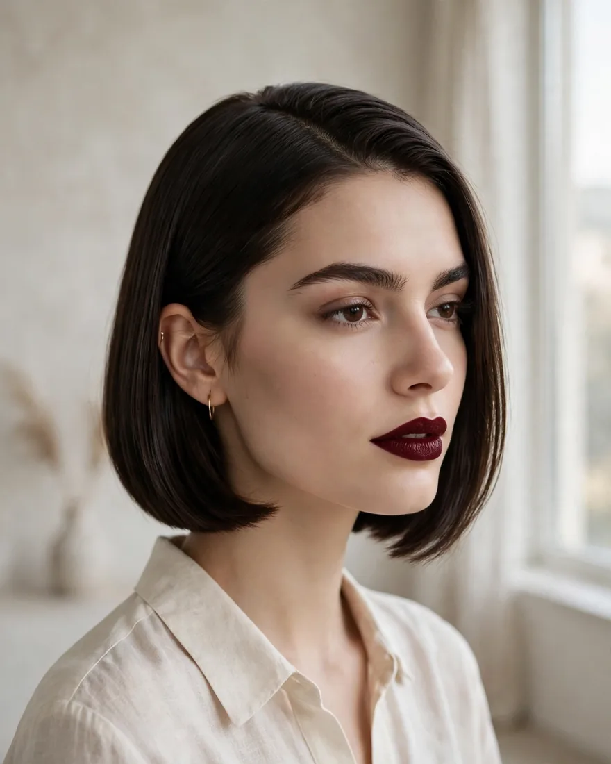 Sleek Side-Parted Bob