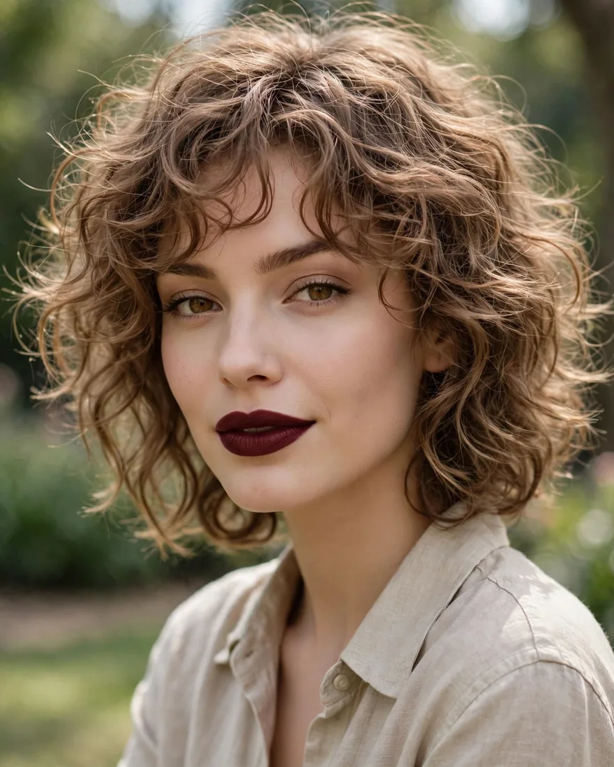 Soft Curly Shag for Fine Hair