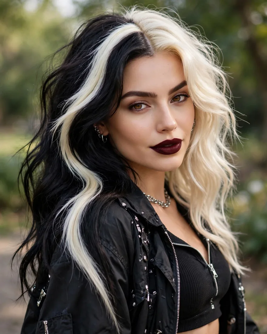 Split-Dye Skunk Hair
