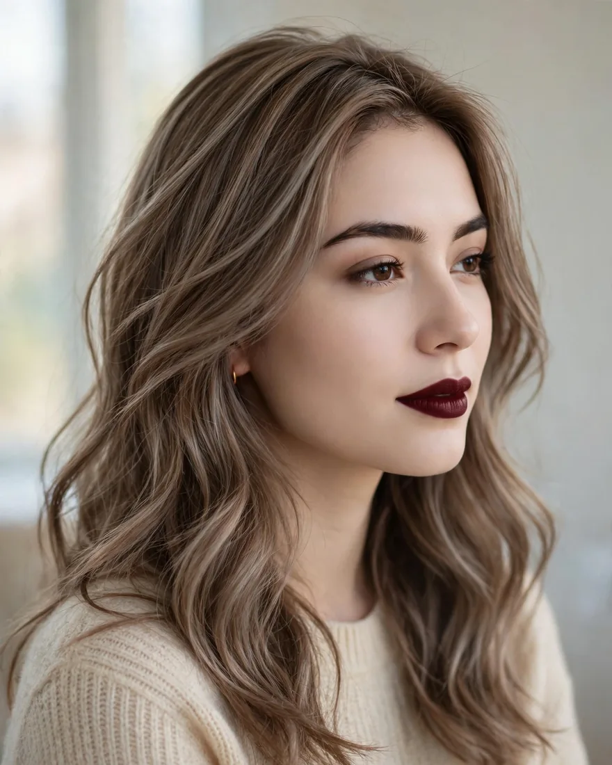 Subtle Ash Brown Highlights