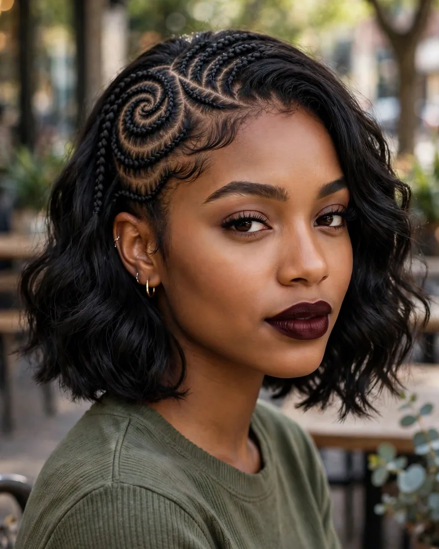 13. Swirl Bob With Loose Waves
