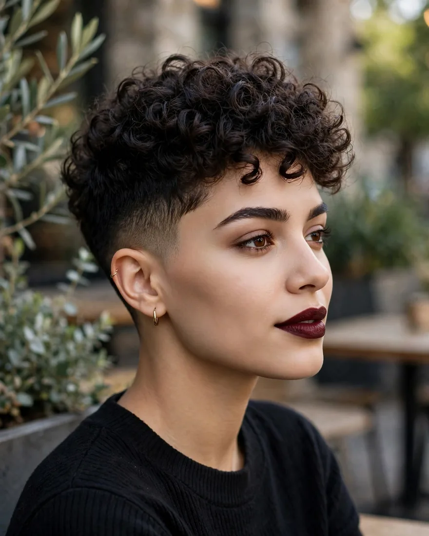 Tapered Curly Cut