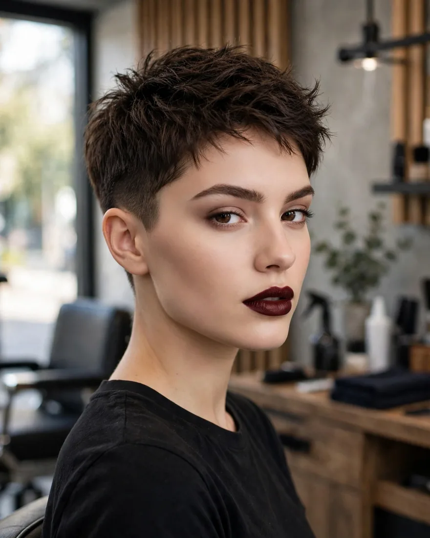 Textured Crop with Clipped Sides