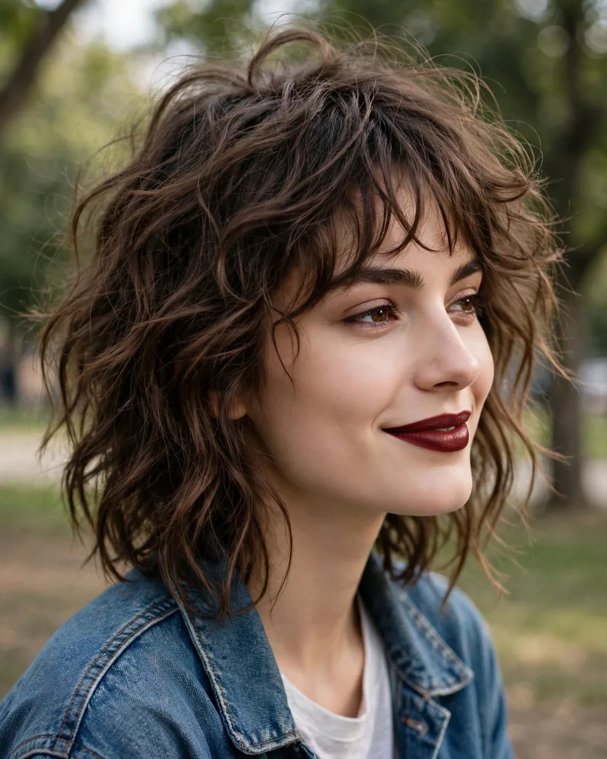 Tousled Waves With Wispy Bangs