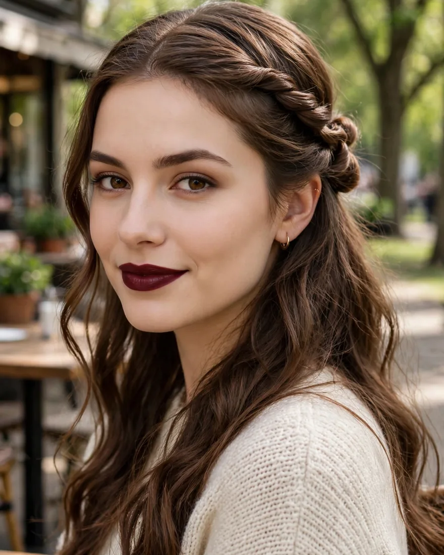 9. Twisted Half-Updo