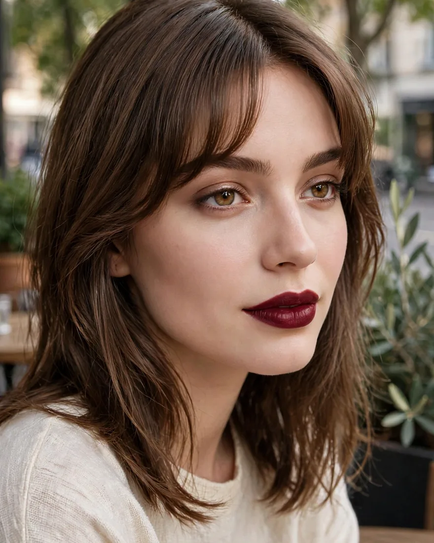 9. Arched Bangs