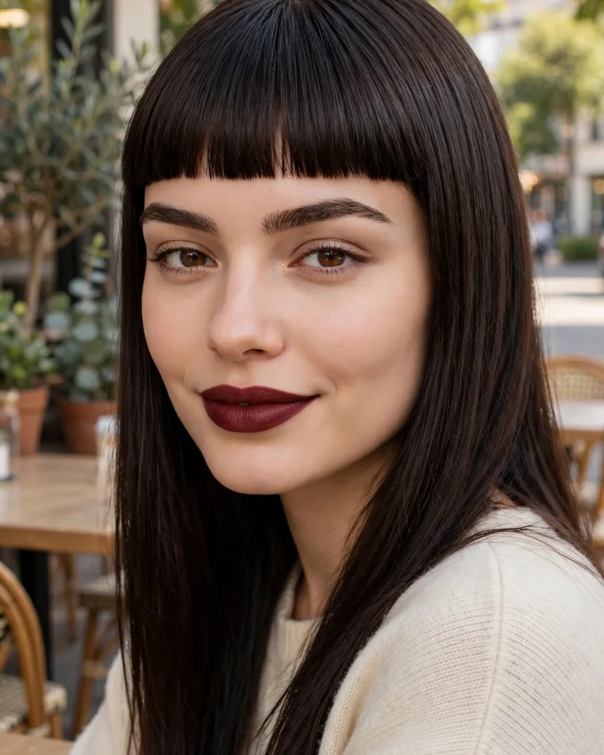 3. Blunt Bangs